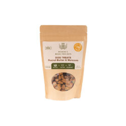 Women's Bean Project Banana and Toasted Coconut dog treats in a recyclable and resealable bag.