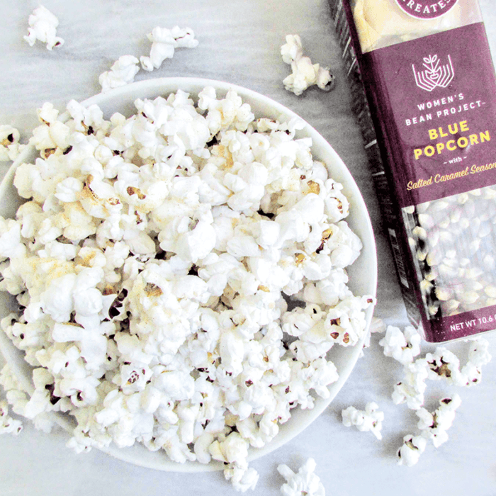 Blue Popcorn with Salted Caramel Seasoning