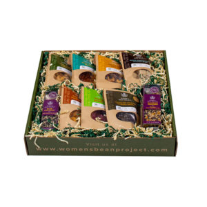 Women's bean project ultimate gift box set. Includes, 7 snacks and 2 popcorn flavors.