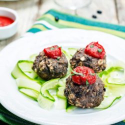 Black bean burger bites made using Women's Bean Project Black Bean Soup Mix.