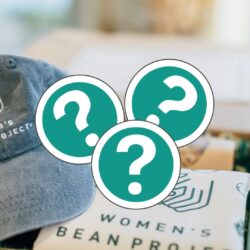 Three collectible mystery sticker designs are included in every Women's Bean Project subscription box.