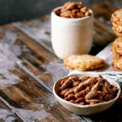 Roasted Santa Fe almonds featuring Women's Bean Project Southwest Salsa Spice Blend.
