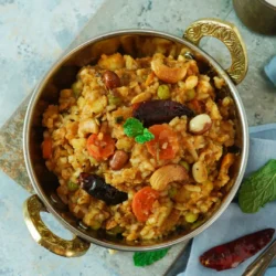 A bowl of lentil fried rice made using Women's Bean Project Lentil Soup Mix.