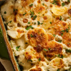 Baked scalloped potatoes seasoned with Women's Bean Project Dill Spice Blend.