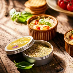 Baked Garlic & Herb Cheese Dip made with Women's Bean Project Garlic & Herb Spice Blend